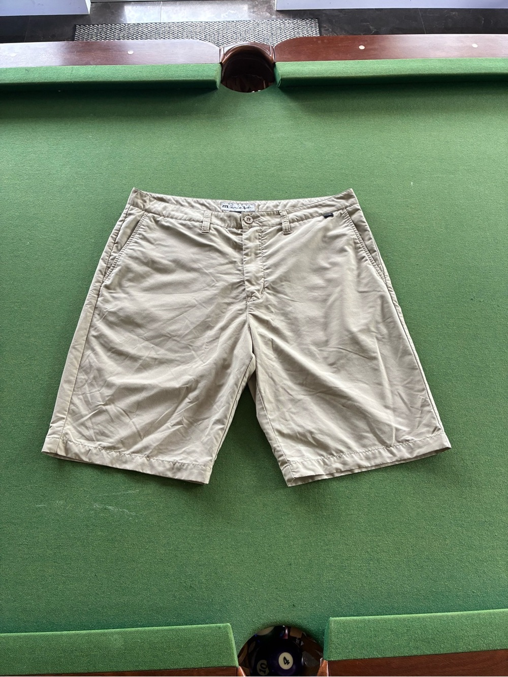 Travis Mathew Men's Khaki Flat Front Shorts